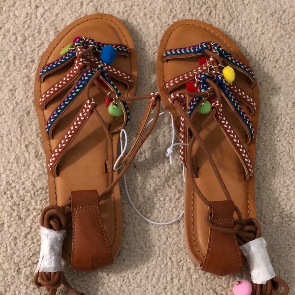 Mossimo Supply Co. Multi Color Embellished Sandals
